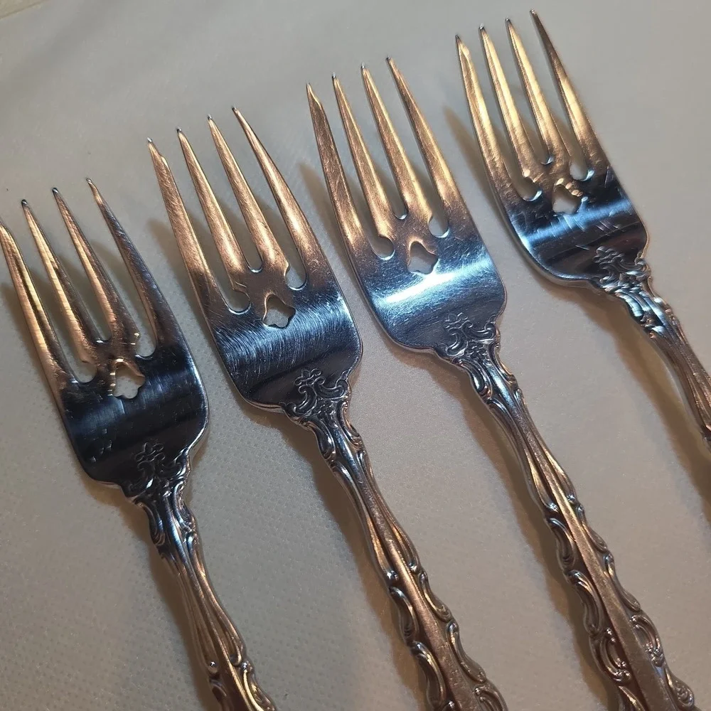Vintage Oneida Michelangelo Stainless Steel Dinner Fork‎ Set Of 4